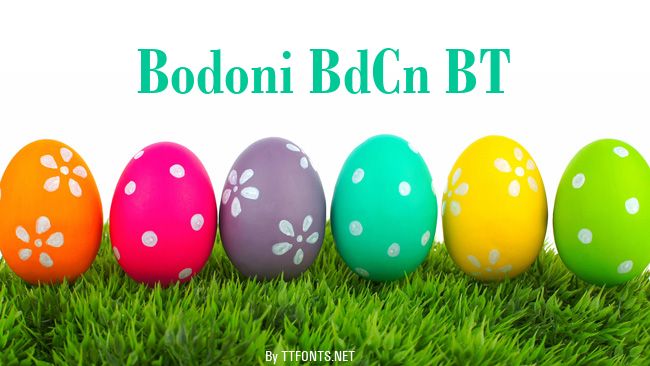 Bodoni BdCn BT example
